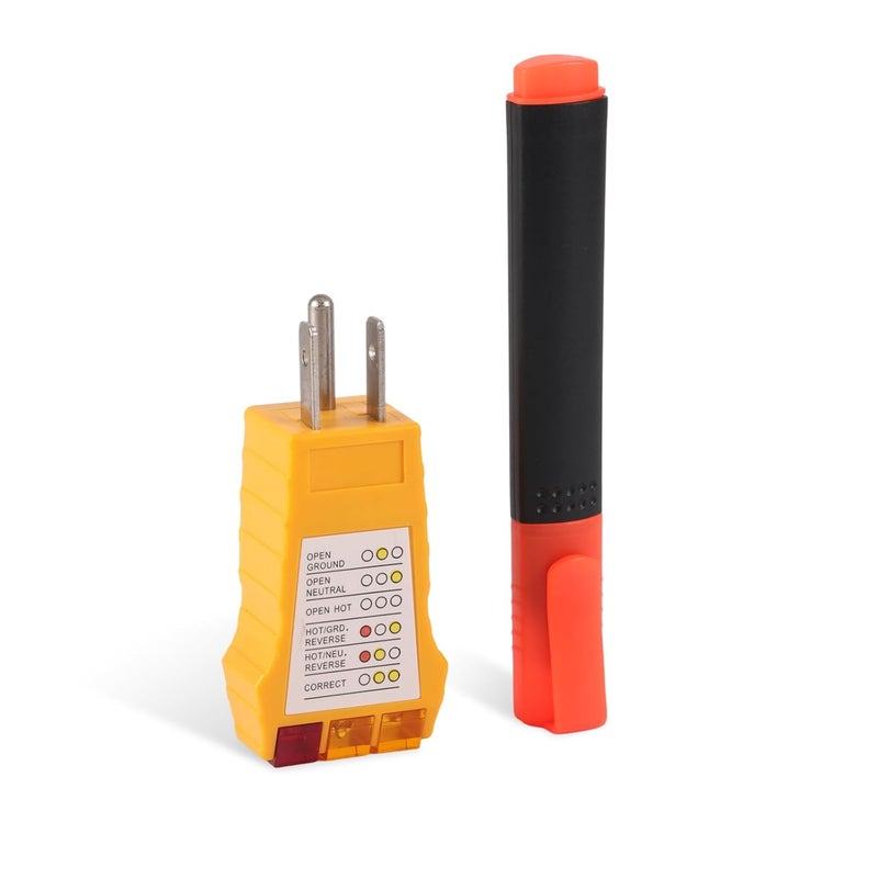 BTFO Grounding Tester Kit, Conductivity Test Pen & Outlet Continuity Tester Ground Product Test Kit for Mat Pads Sheets Pillow Cases Blankets Wristband Accessories (US Standard Outlet) - Image 1